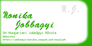 monika jobbagyi business card
