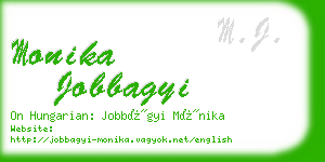 monika jobbagyi business card